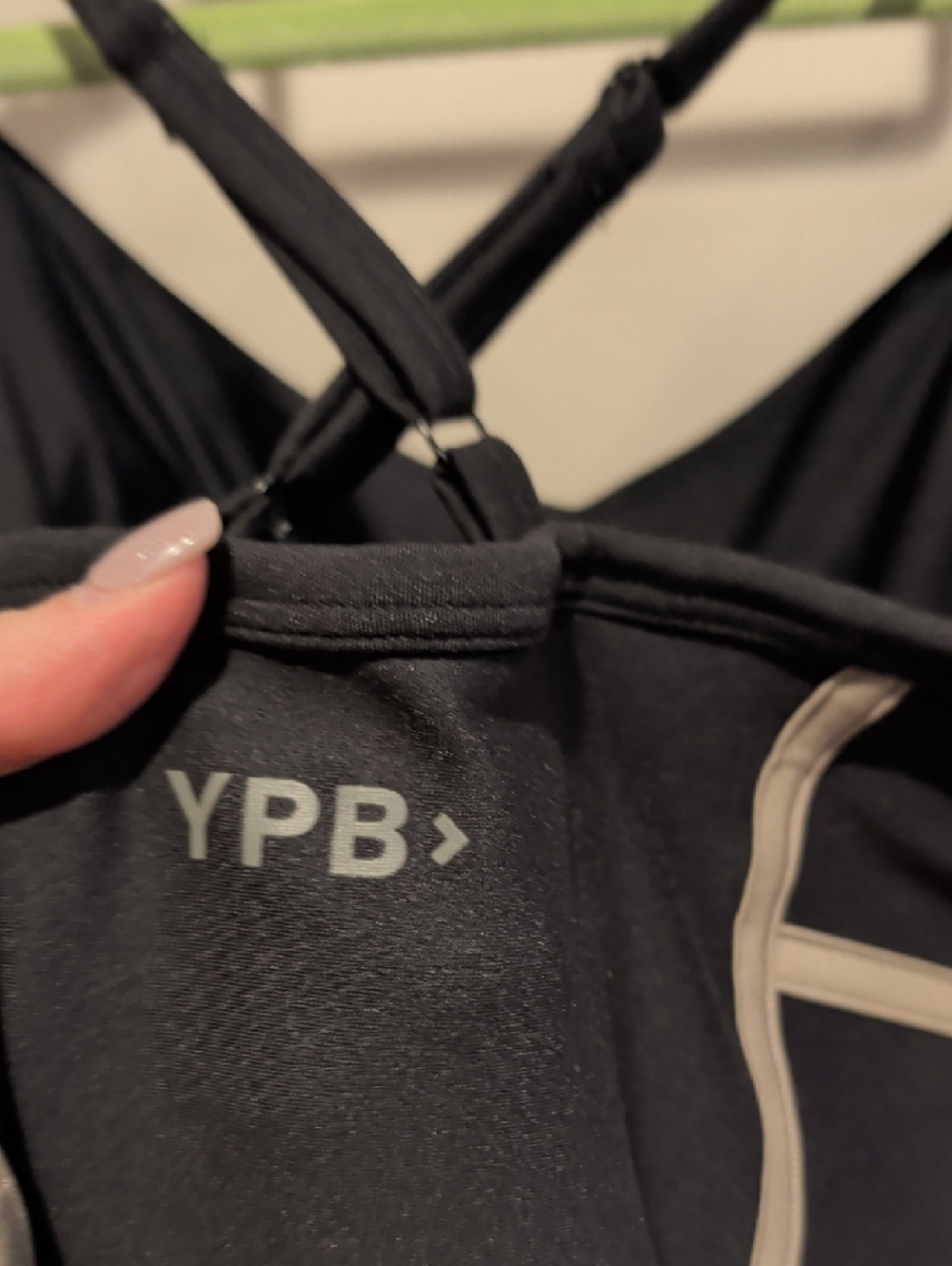 YPB sculptLUX Romper One-Piece Active with Cream Piping - Picture 6 of 6